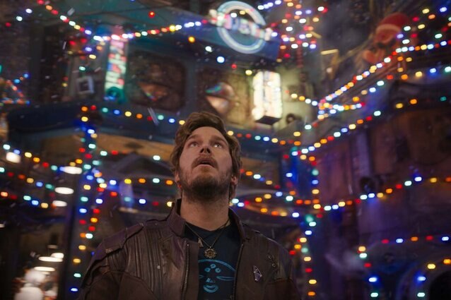 Chris Pratt as Peter Quill/Star-Lord in Marvel Studios' THE GUARDIANS OF THE GALAXY: HOLIDAY SPECIAL, exclusively on Disney+.