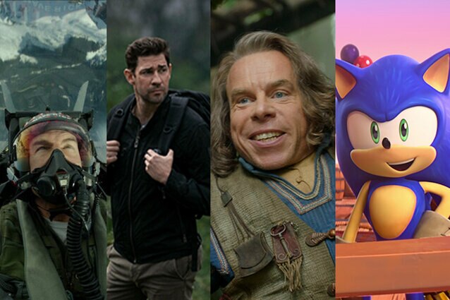 Tom Cruise in Top Gun: Maverick (2022); John Krasinski in Tom Clancy's Jack Ryan Season 3; Warwick Davis in in Lucasfilm's WILLOW; Sonic Prime Season 1