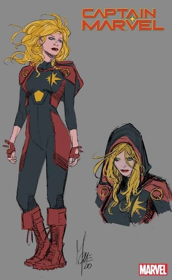 Captain Marvel new costume sketch