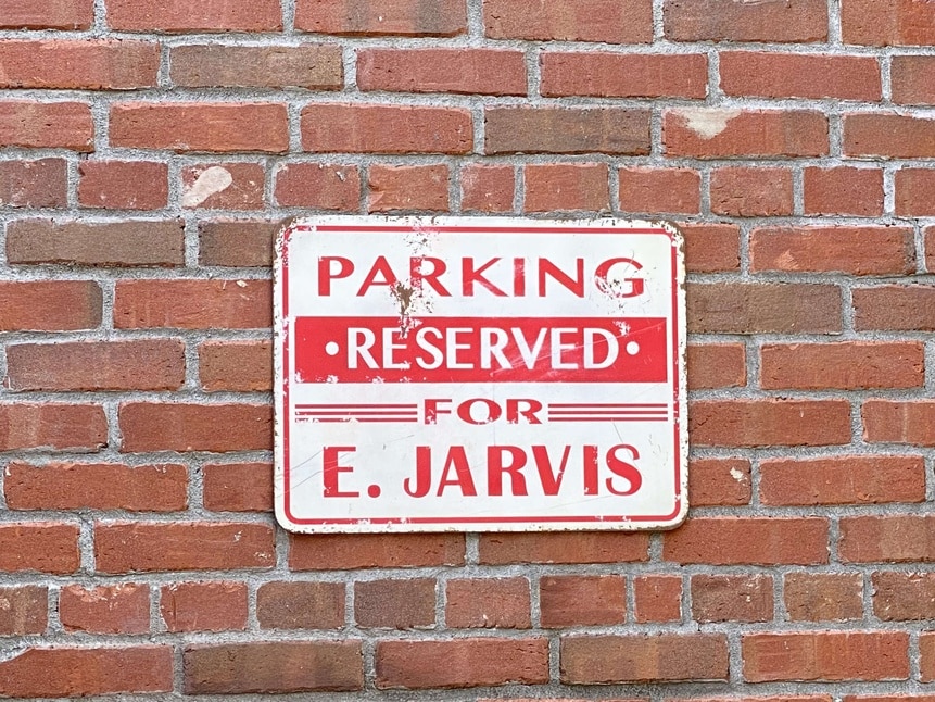 Avengers Campus Jarvis Parking Sign