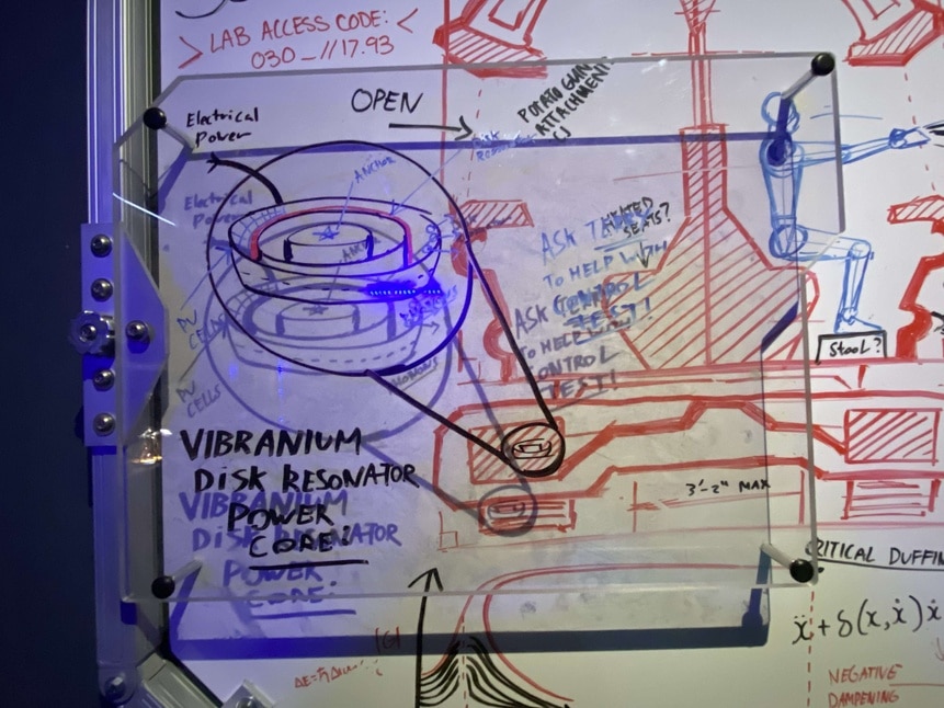 Avengers Campus Peter Parker whiteboards
