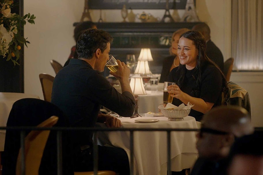 Joseph Rainier and Asta Twelvetrees have dinner together in Resident Alien Episode 301.