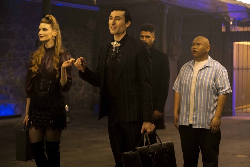 The cast stands in Reginald the Vampire Episode 202.