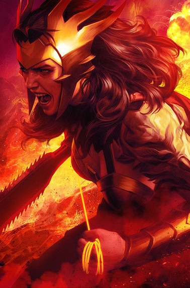 Wonder Woman Variant Cover, DARK NIGHTS: DEATH METAL. Art by Stanley "Artgerm" Lau. 