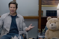 (L-R) Mark Wahlberg as John Bennett and Ted, voiced by Seth McFarlane, in Ted 2 (2015).