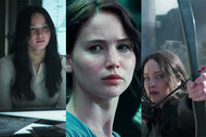 Jennifer Lawrence in the Hunger Games Trilogy