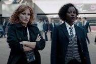 Jessica Chastain and Lupita Nyong'o in THE 355 (2022)