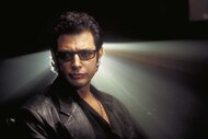 Jeff Goldblum standing in front of a beam of light in Jurassic Park (1993)