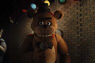 Freddy Fazbear stares in Five Night's at Freddy's (2023)