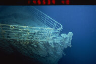 Wreck of Titanic in the Atlantic Ocean