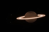 Image of Saturn and some of its moons