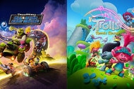 The covers for Dreamworks All-Star Kart Racing and Trolls Remix Rescue games
