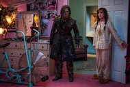 Cole Sprouse stars as The Creature and Kathryn Newton as Lisa Swallows in LISA FRANKENSTEIN
