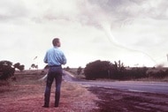 Bill Harding (Bill Paxton) looks at a tornado in the movie twister
