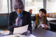 Max Hawthorne reaches out to tap Heather in Resident Alien Episode 304.