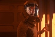 LT. James Brice (Richard Fleeshman) wears a spacesuit on The Ark Season 2.