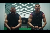 Isaiah White and Cameron Cade screaming in Him (2025).