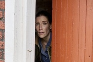 Susan Ireland (Sarah Levy) peeks out of a doorway in SurrealEstate Episode 303.