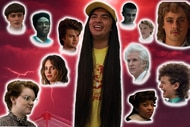 A collage highlight multiple hairstyles seen on Stranger Things.