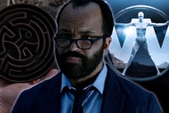 Jeffrey Wright composited with images of a maze game and the logo for HBO's 'Westworld.'