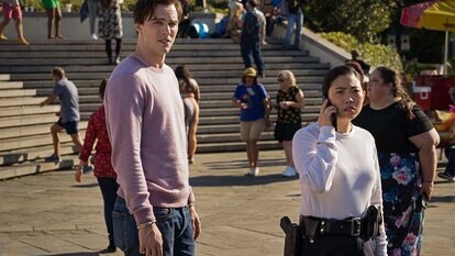 (from left) Nicholas Hoult and Awkwafina in Renfield (2023)