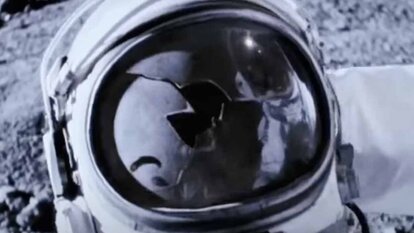 A broken space helmet appears on the moon in Apollo 18 (2011).