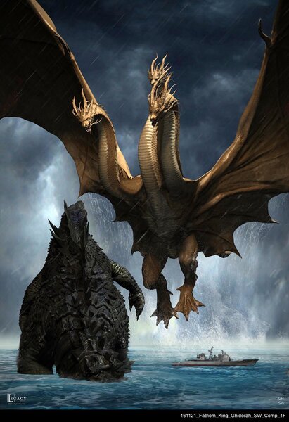 Godzilla King of the Monsters Ghidorah concept art