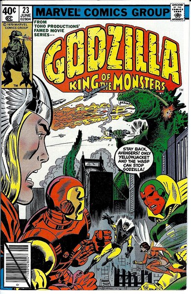 Godzilla #23 cover Marvel Comics