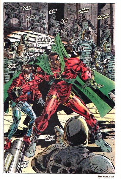 The memorable final page image from the first issue of Icon