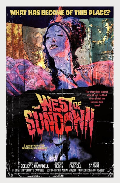 The cover of Vault Comics's West of Sundown comic.