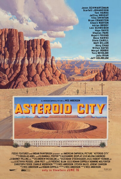 The poster for Wes Anderson’s Asteroid City (2023)