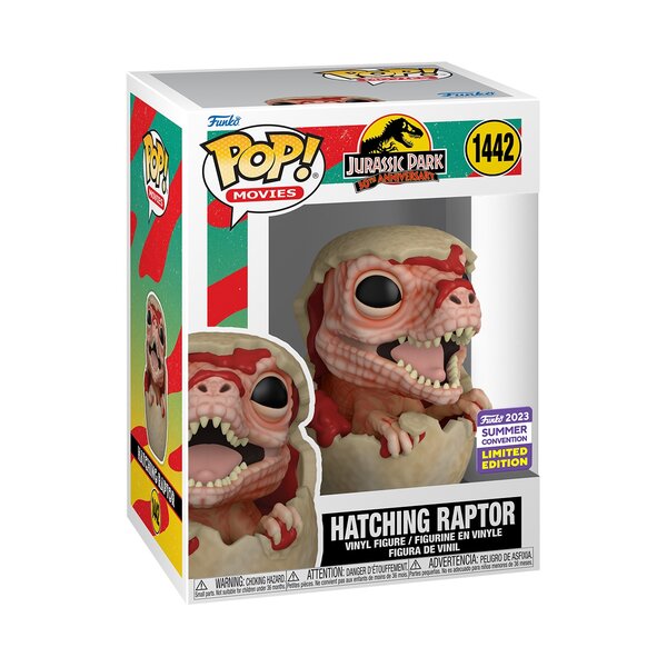 Jurassic Park 30th Anniversary Hatching Raptor Pop Packaging 2 Copy