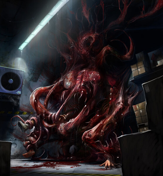 Creature Exploration concept art for The Thing 3 Video Game