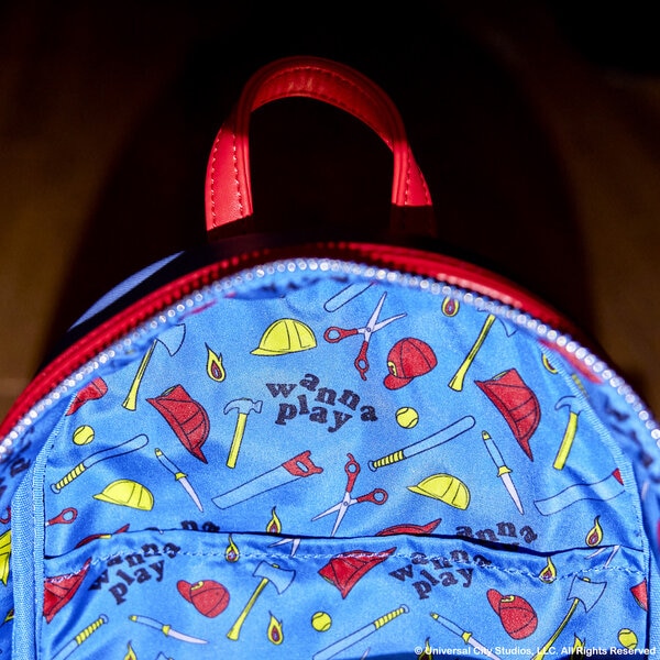 Details of Loungefly's Chucky Backpack