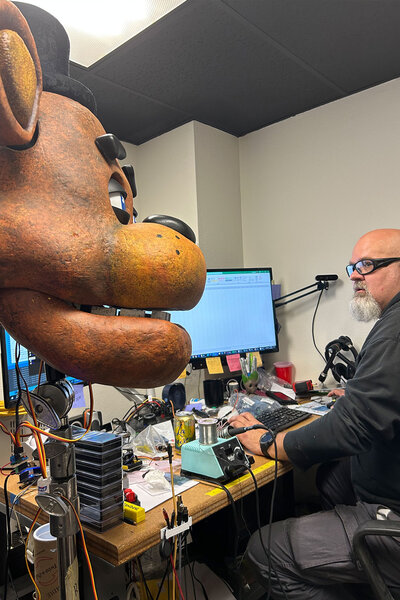 Five Nights At Freddy's animatronic being built