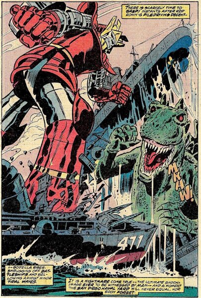 Godzilla and Red Ronin in Marvel Comics
