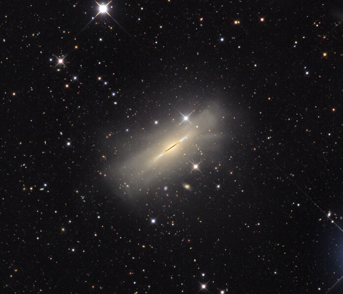 A deep image of NGC 5866 reveals huge streams of stars looping around it; clear evidence of a recent galactic collision. Credit: Adam Block/Mount Lemmon SkyCenter/University of Arizona