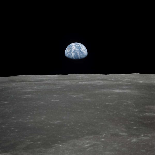 Liz Earth Rising over the Moon's Horizon