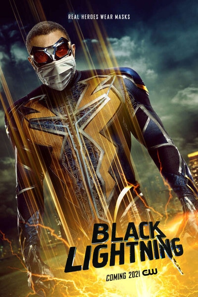 Black Lightning Real Heroes Wear Masks CW Poster 
