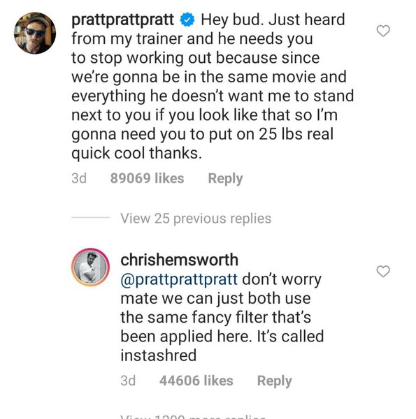 Chris Pratt comment