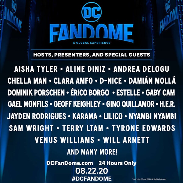 DC FanDome Lineup Hosts Presenters Special Guests