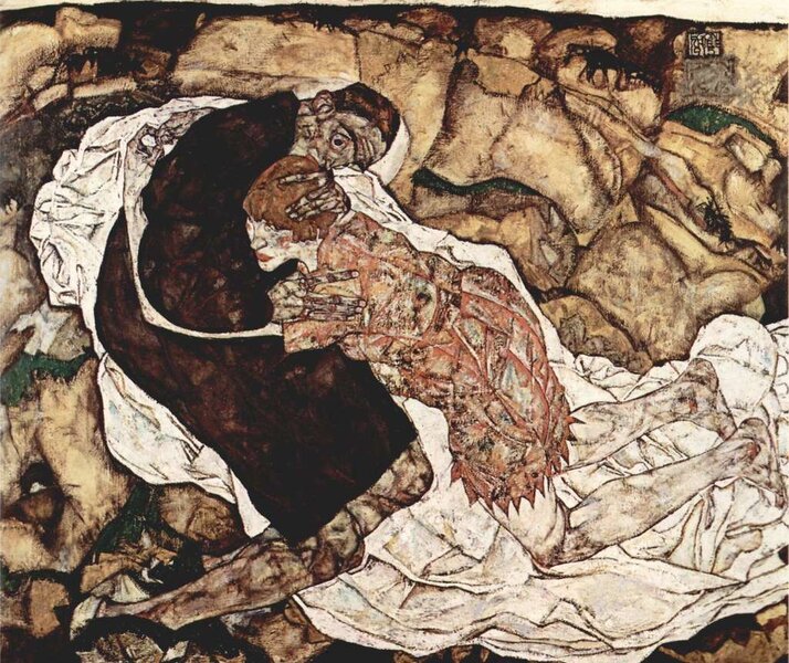Death and the Maiden Egon Schiele