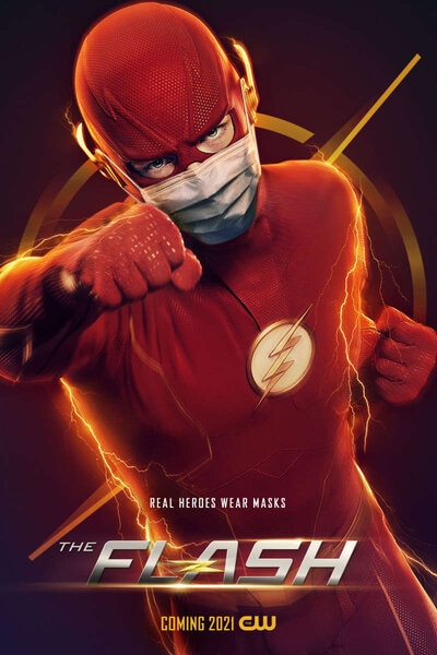 The Flash Real Heroes Wear Masks CW Poster 