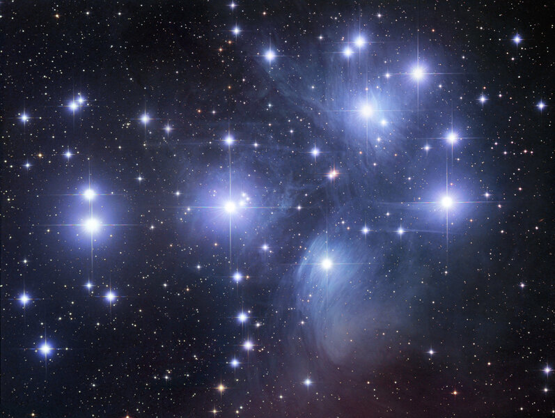 A gorgeous deep image of the Pleiades, a nearby cluster of stars. Credit: Robert Gendler