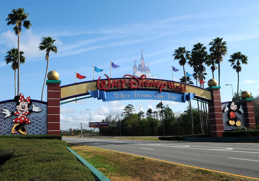 Walt Disney World entrance empty via Getty Images
