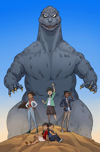 Godzilla young adult comic art