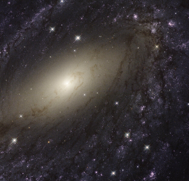 The central region of the gorgeous spiral galaxy NGC 6744, imaged using the Hubble Space Telescope. Credit: NASA, ESA, and the LEGUS team