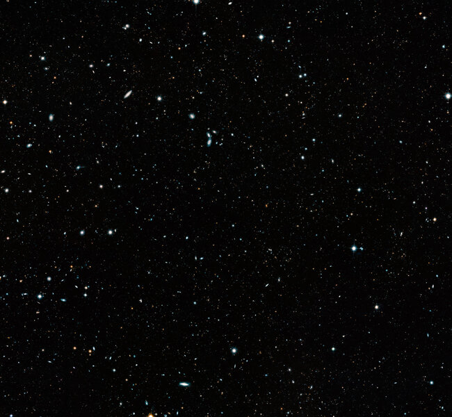 The Hubble Legacy Field, a deep image of the sky made up of over 7,500 observations.