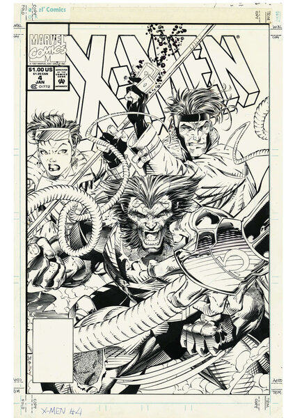 Jim Lees X-Men Artists Edition - Page 144 - X-Men #4 Cover