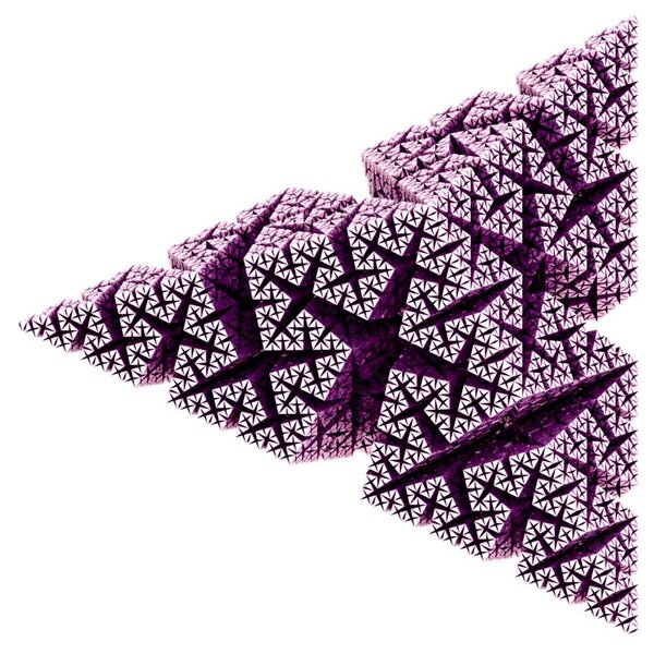 Fractal structures can look solid but actually be mostly empty space; this is called a Koch Curve, and snowflakes can have structures similar to this. Credit: Eric Baird / Wikimedia 